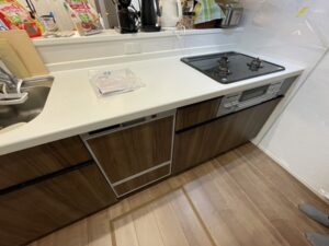 京都キッチン取付け隊　フロントオープン食洗機の工事　施工後